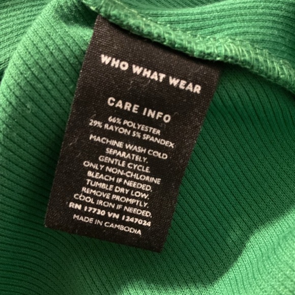 Who What Wear Green Ribbed Midi Dress, size XL - Picture 4 of 5